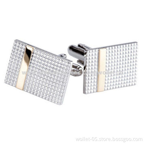 Men's Gold-plated 316L Stainless Steel Cufflinks with High Polishing, Customization Accepted